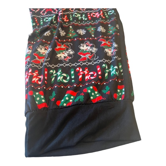 Disney Minnie Mouse Fair Isle Holiday Plus Size Pajamas Leggings NEW Plus 2X - Picture 8 of 13